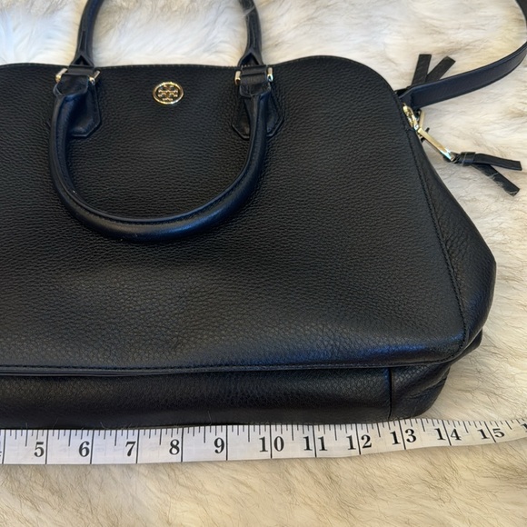 Tory Burch Double Zip Black black Pebbled Leather Bag - Picture 9 of 9